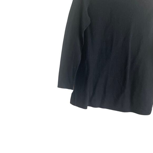 J Jill Women Top S Black Basic Long Sleeve Tunic Long Line Capsule Workwear - Picture 6 of 10